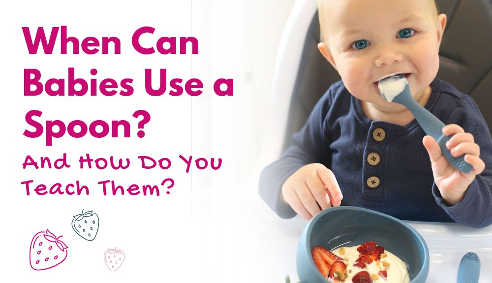 aby self-feeding with Brightberry silicone spoon and suction bowl Australia