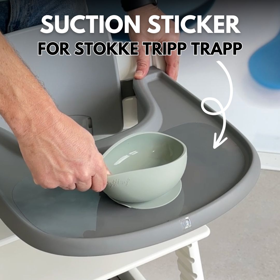 suction sticker to solve suction problems on stokke tripp trap tray