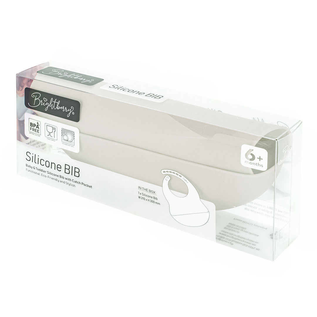 Baby Silicone Bib - Stone