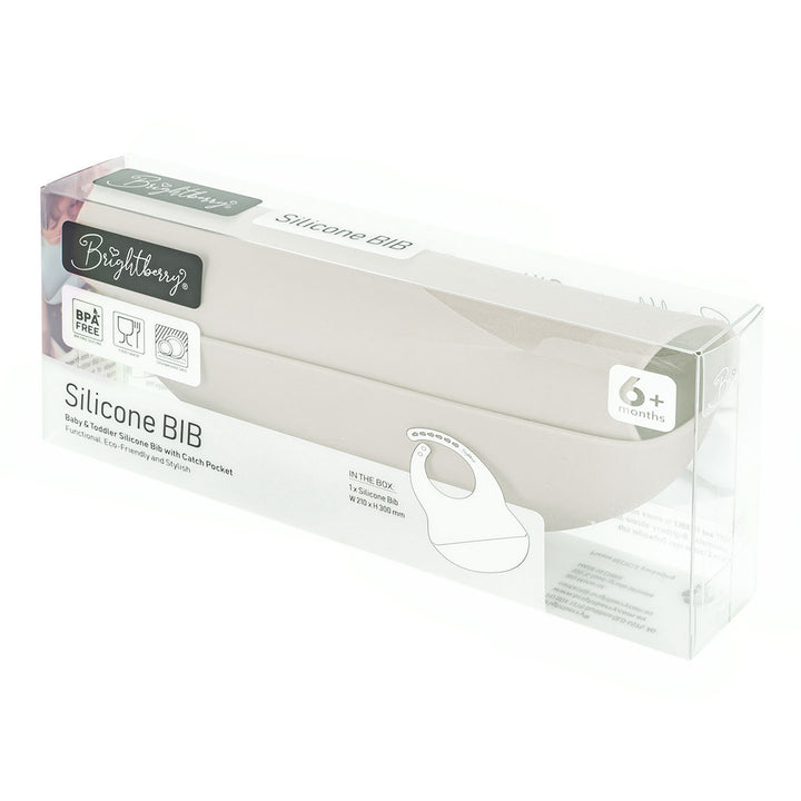 Baby Silicone Bib - Stone