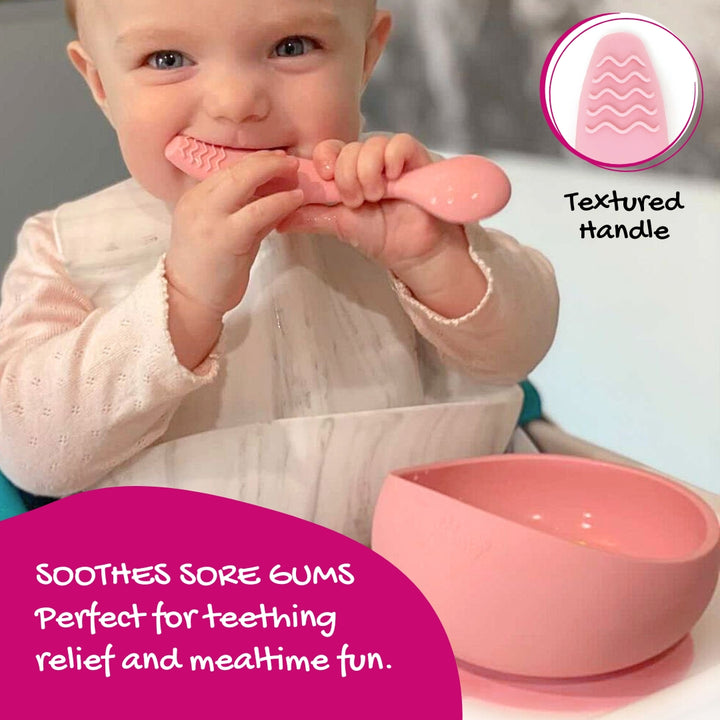 Silicone Suction Bowl Set with Two Spoons