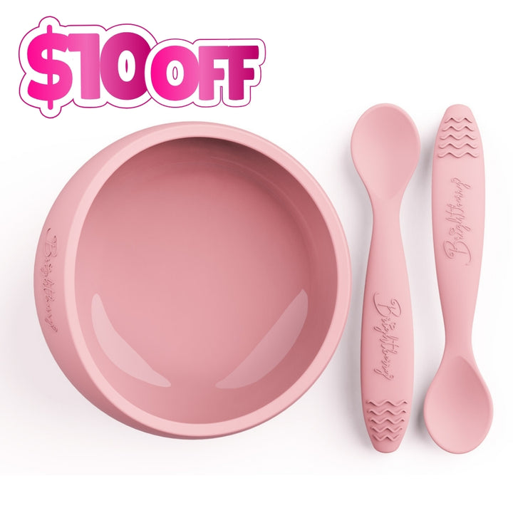 Silicone Suction Bowl & Spoons Set