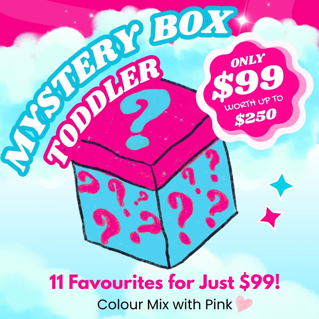 Brightberry Toddler Mystery Box with pink colour mix, 11 surprise feeding favourites for $99, worth up to $250