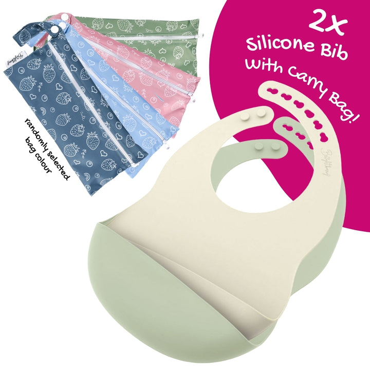 2x Silicone Bib - Imperfect shades