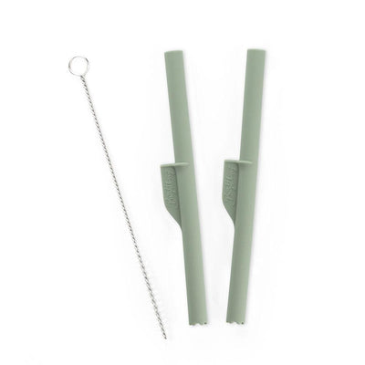 Wholesale Silicone Cups With Straws Sage
