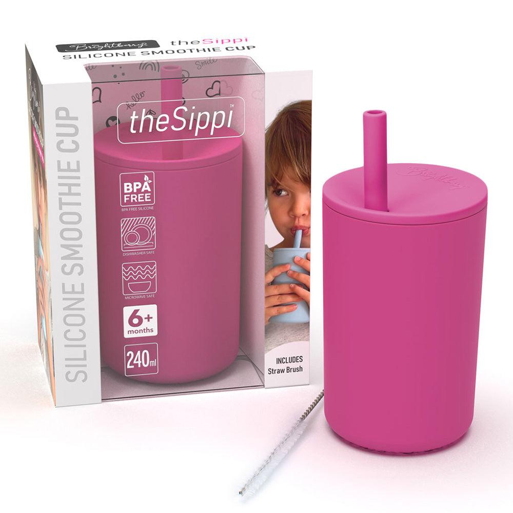 Kids Smoothie Cup with Straw & Lid  Sippy Silicone Training Cup –  Brightberry