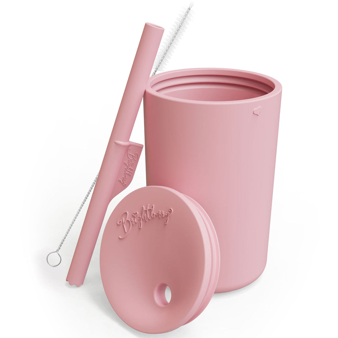 Kids Smoothie Cup with Secure Lid & Stopper Straw