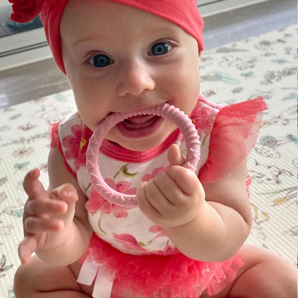 Baby Teether Rings Silicone Teething Ring for Babies | Soothing Teether Ring | Brightberry