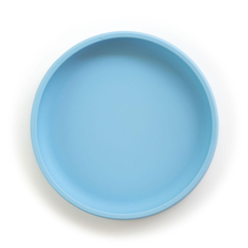 Brightberry Easy scooping suction plate, silicone training plate in pacific blue colour