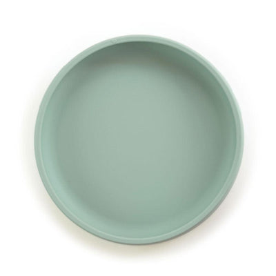 Brightberry Easy scooping suction plate, silicone training plate in sage colour